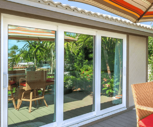 A1 Windows & Doors sliding glass door installation exterior view